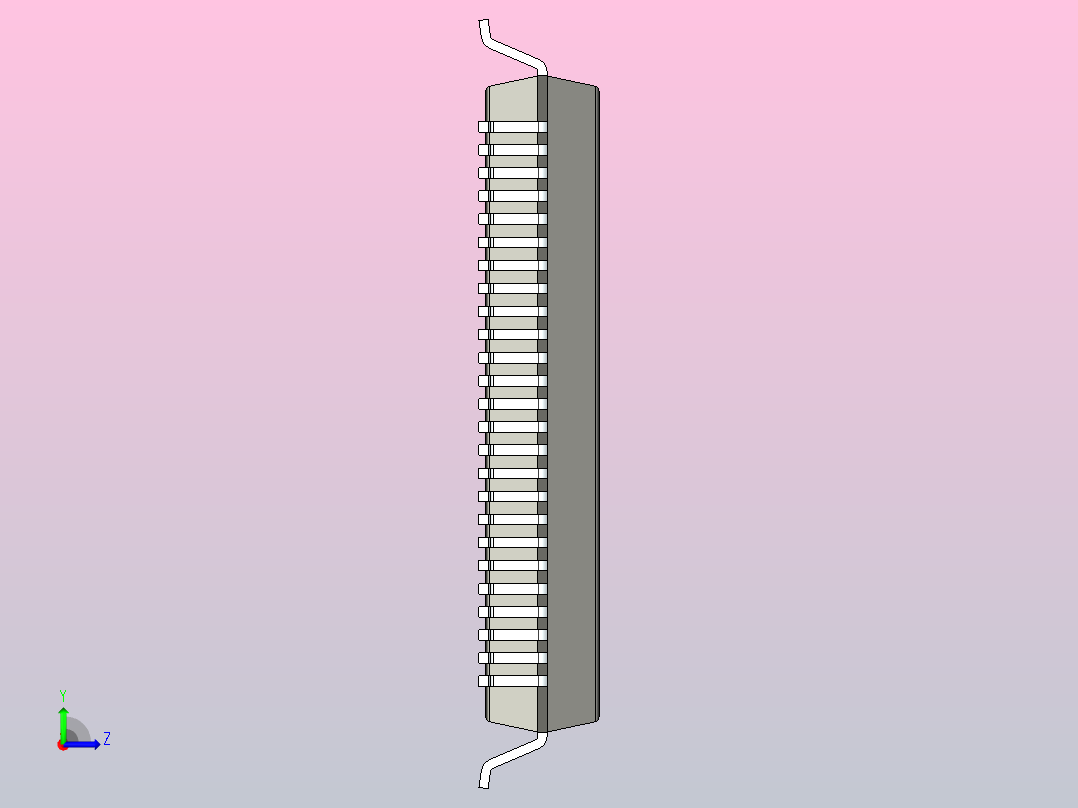 QFP 封装（四方扁平封装）QFP50P1660X1660X245-100N左视图