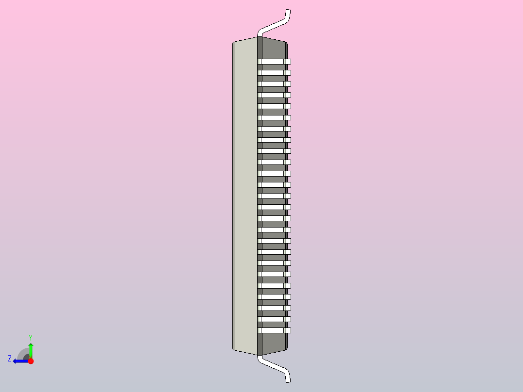 QFP 封装（四方扁平封装）QFP50P1660X1660X245-100N右视图