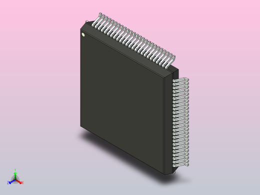 QFP 封装（四方扁平封装）QFP50P1660X1660X245-100N正等轴测缩略图