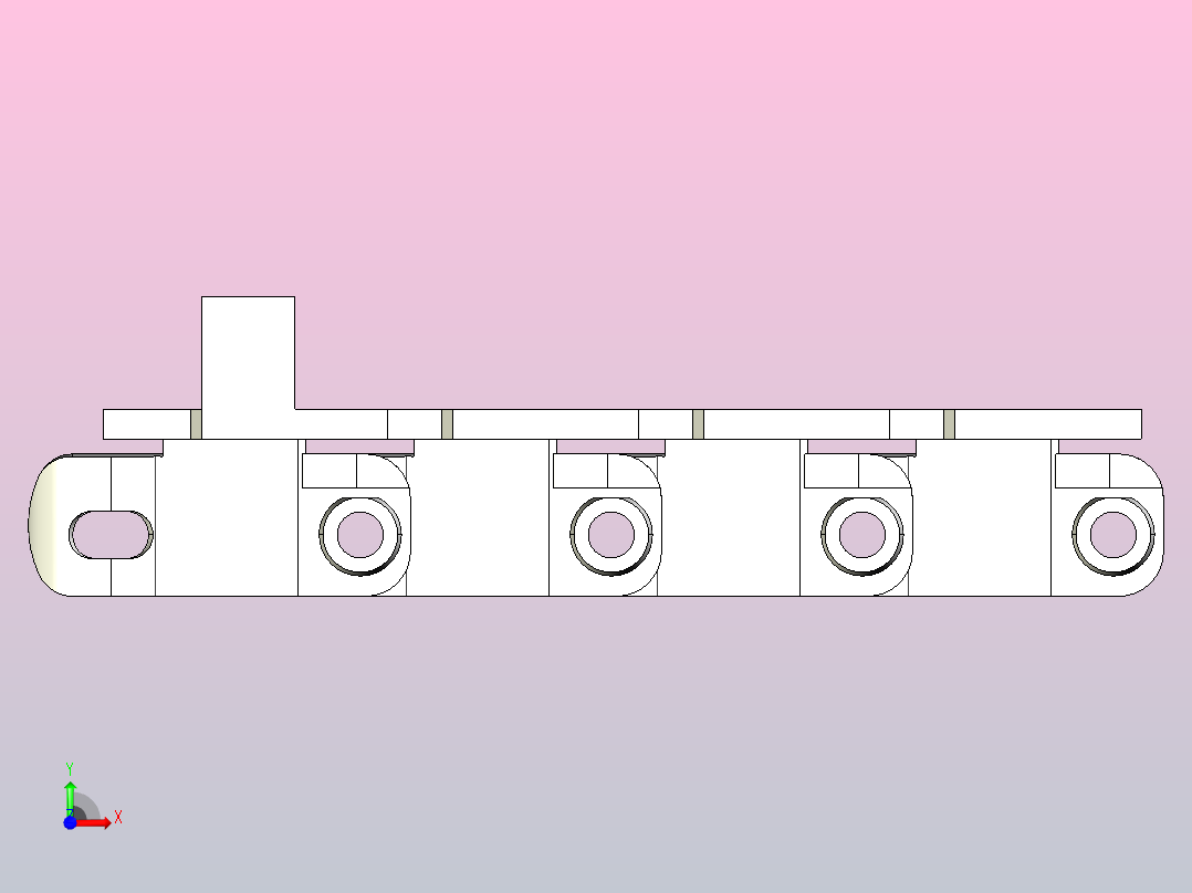 YMTL83X15A-AZ4-C1 83宽A型楔链前视图
