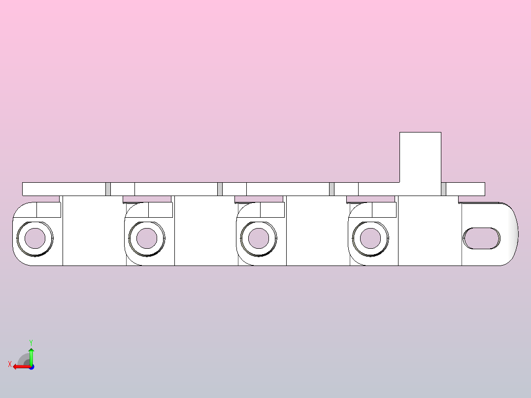 YMTL83X15A-AZ4-C1 83宽A型楔链后视图