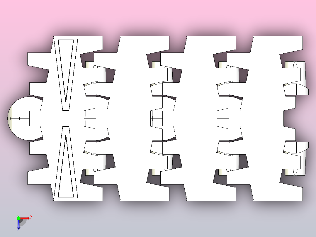 YMTL83X15A-AZ4-C1 83宽A型楔链俯视图