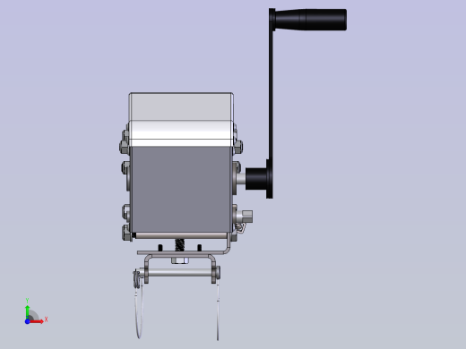 绞车手动曲柄结构前视缩略图