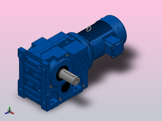 K97底脚轴伸式安装螺旋锥齿轮减速机K97-YV1.5-8P-152.31-M1-0°-B