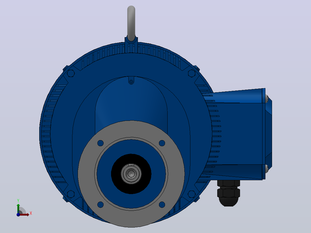RXF67法兰轴伸式安装斜齿轮减速机RX67-Y5.5-4P-132S-M1-0°-Φ160前视图