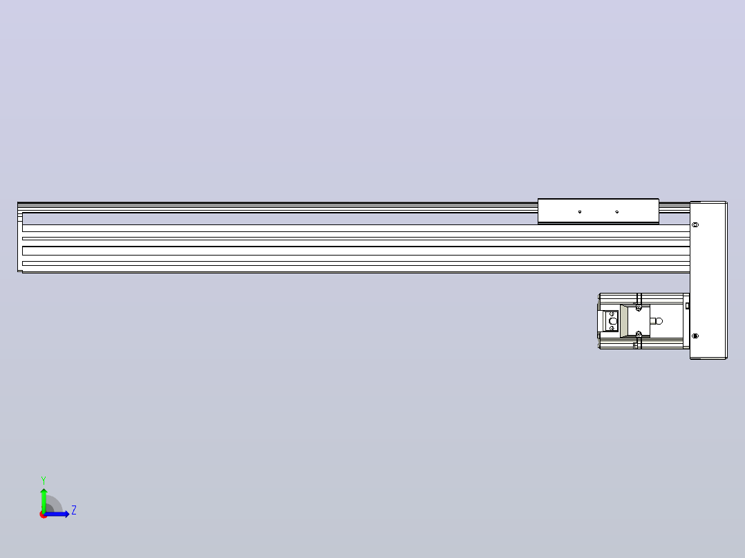 日规模组半封闭丝杆TPA-HNR-140D-2010C-L500-MP-C-P40-N3左视图