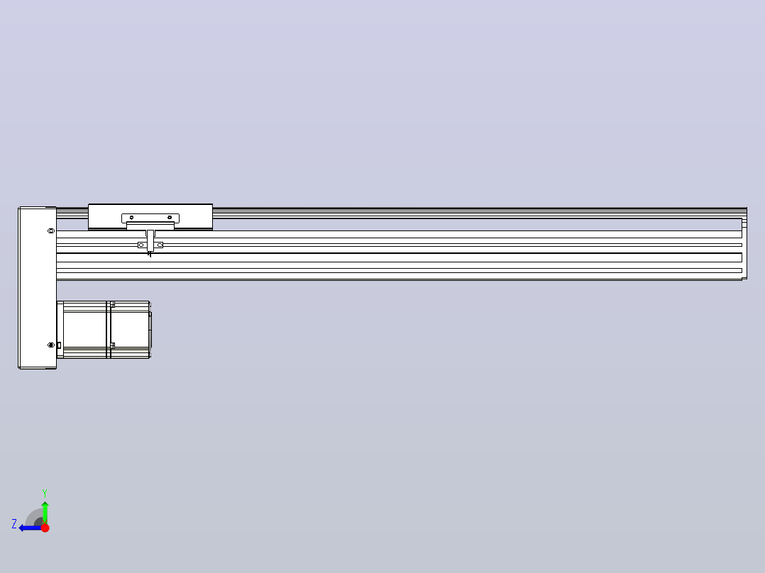 日规模组半封闭丝杆TPA-HNR-140D-2010C-L500-MP-C-P40-N3右视图