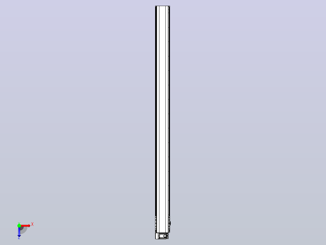 皮带直线轴半封闭可选导轨TPA-HNB-202D-140-L2800-LU-Y-P75-N3俯视图