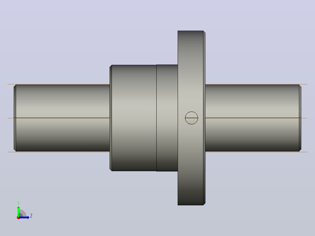 FF3205-3滚珠丝杆3D模型左视图