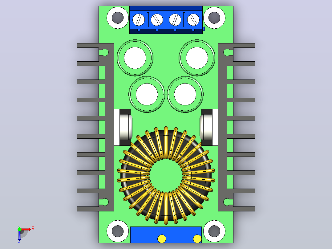 DC-DC CC CV降压转换器降压电源模块7-40V至1-35V 12A俯视图