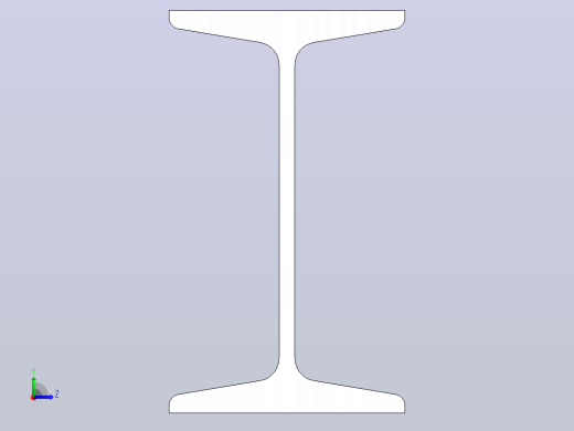 12#热轧工字钢1m.SLDPRT左视缩略图