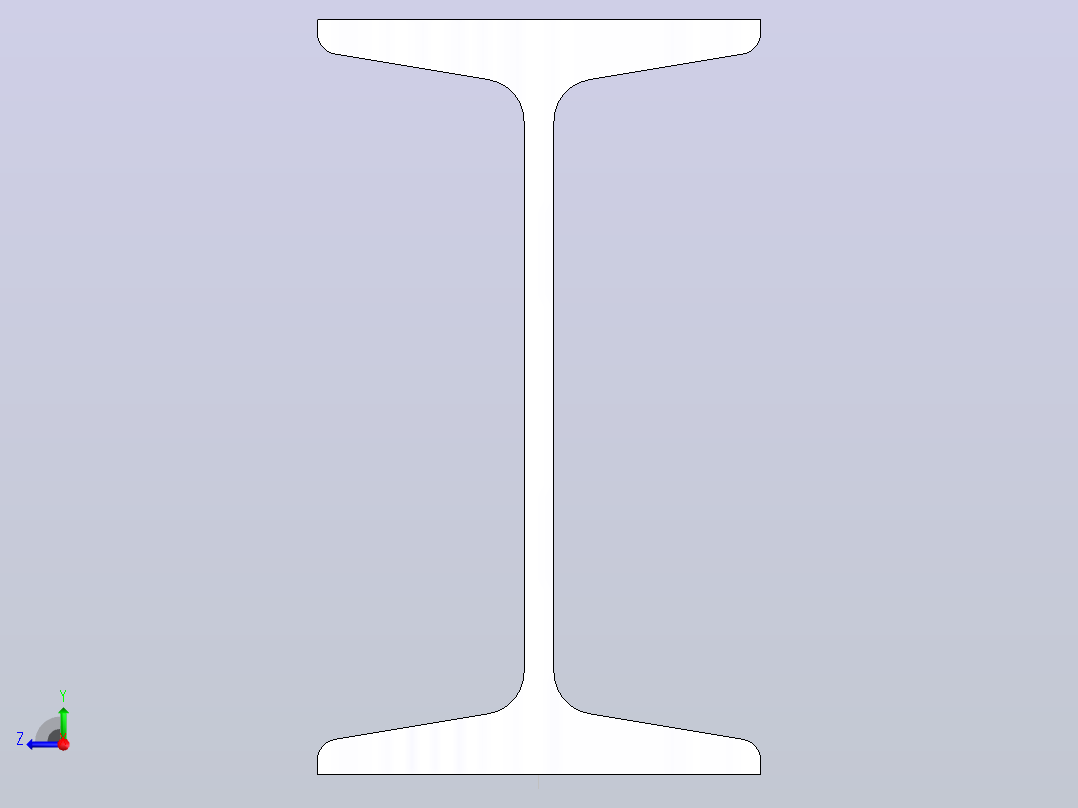 12#热轧工字钢1m.SLDPRT右视图