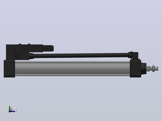 10A-5(V)系列带阀气缸(带阀型通电时推式)[10A-5(V) (Ⅱ) SD 40 B 300 A 5]左视缩略图