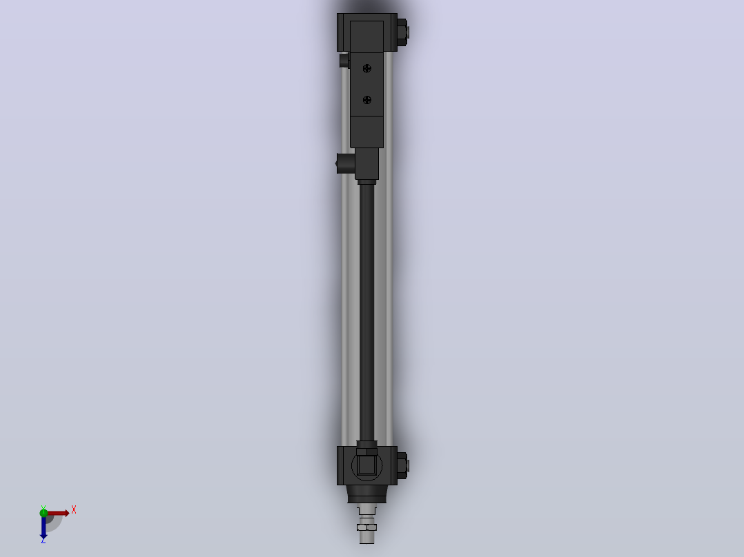 10A-5(V)系列带阀气缸(带阀型通电时推式)[10A-5(V) (Ⅱ) SD 40 B 300 A 5]俯视图