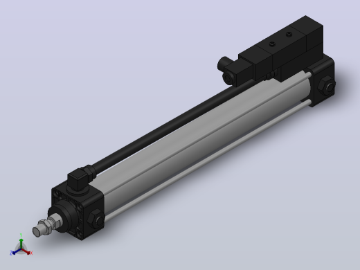 10A-5(V)系列带阀气缸(带阀型通电时推式)[10A-5(V) (Ⅱ) SD 40 B 300 A 5]正等轴测缩略图