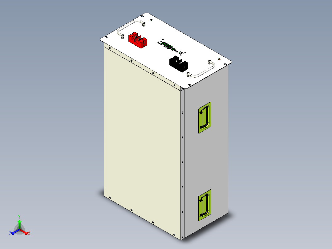 48V304AH锂电池家用储能包主视图