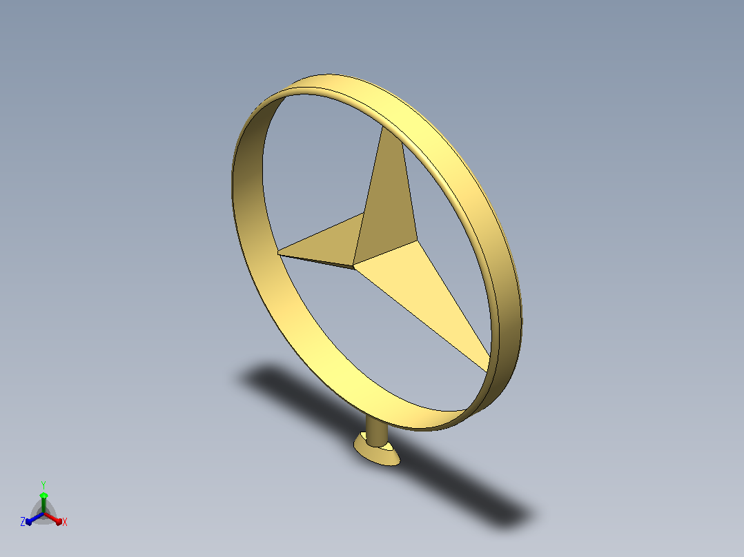 奔驰Logo正等轴测图