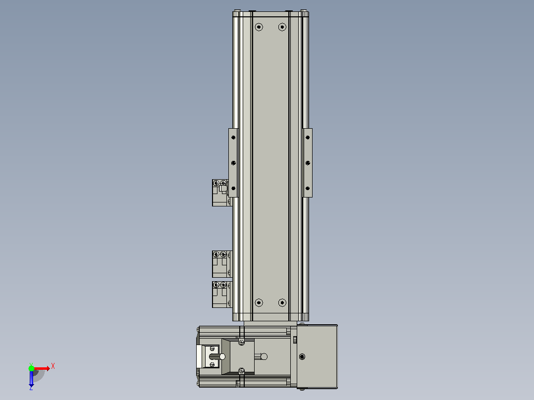 MT75BT半封闭皮带滑台[MT75BT.L80.100.RU.P40.C3]俯视图
