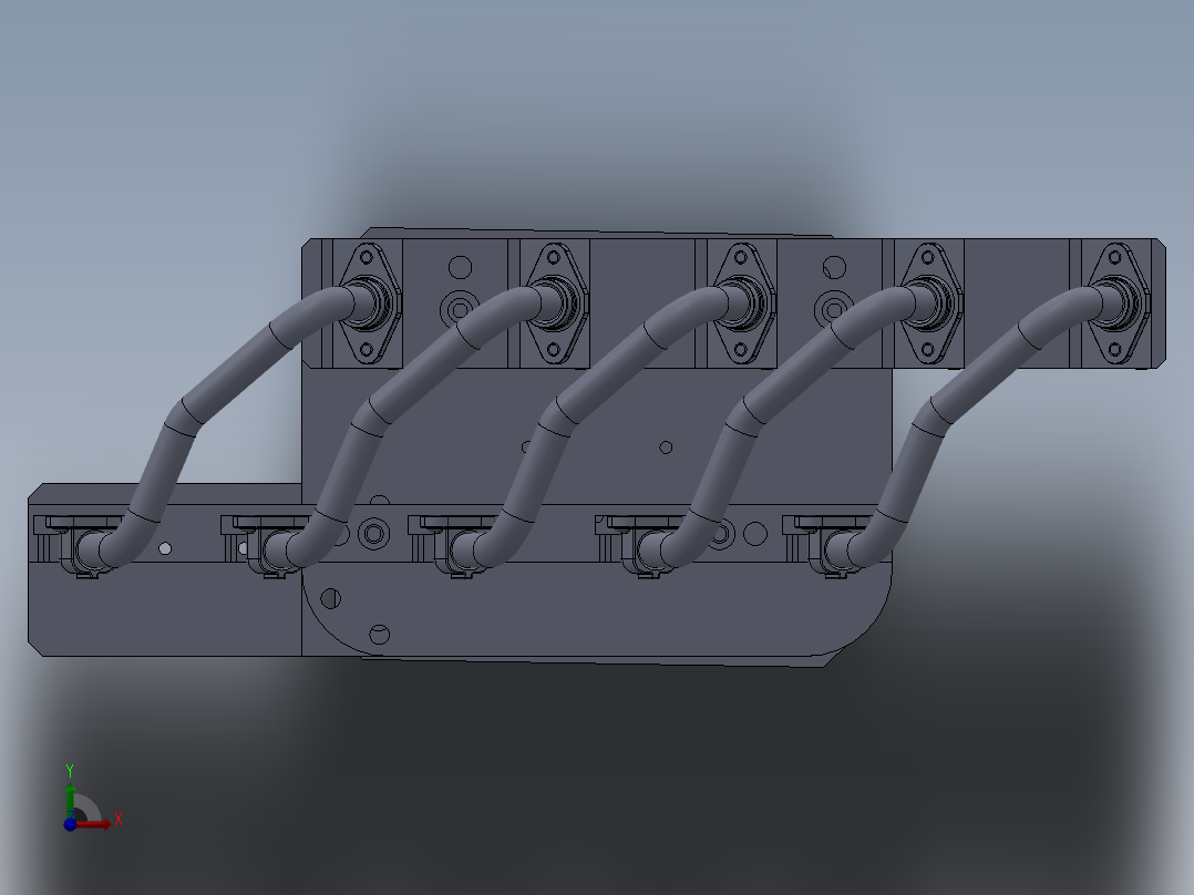 进气连接管组件测焊接工装前视图