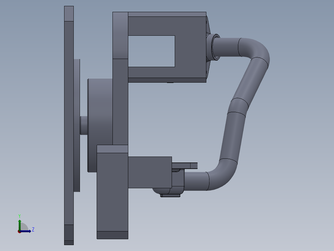 进气连接管组件测焊接工装左视图