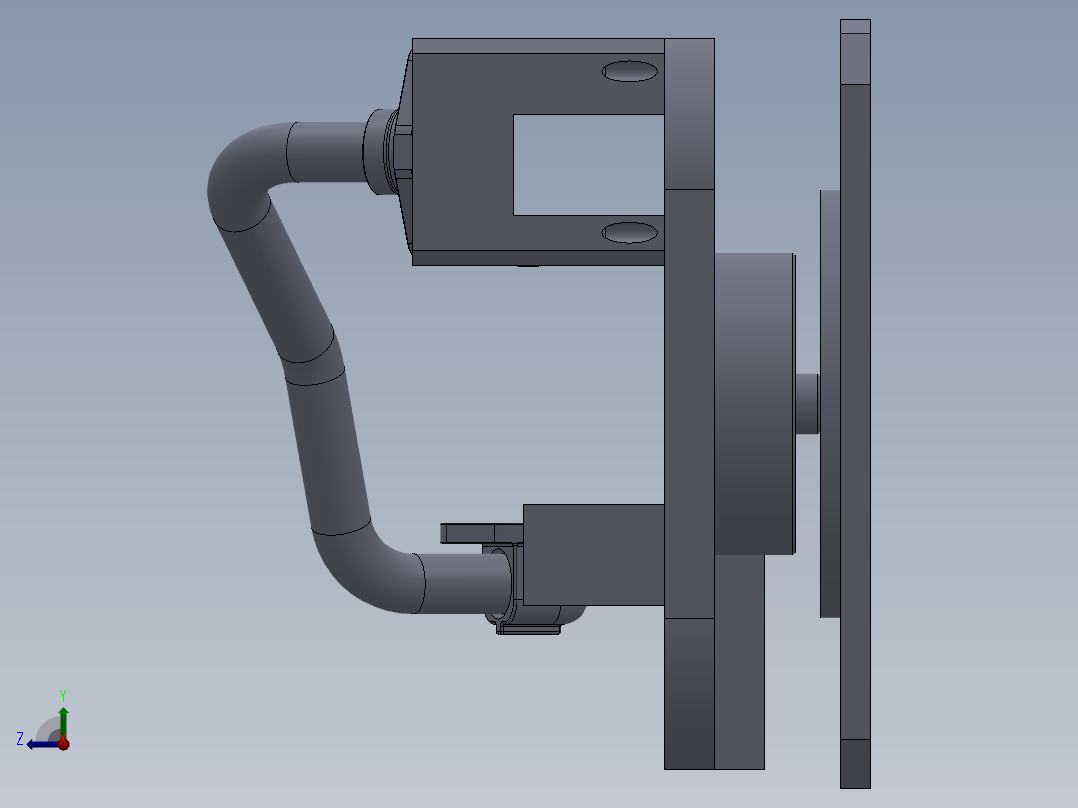 进气连接管组件测焊接工装右视图