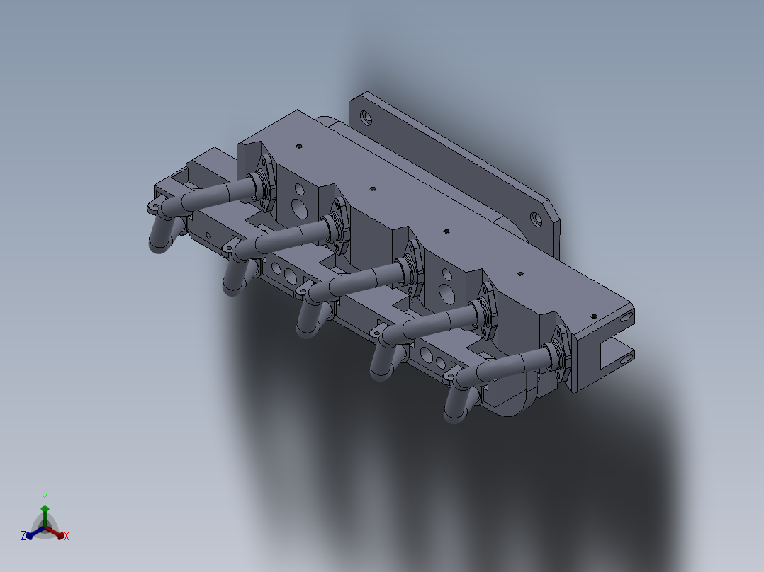 进气连接管组件测焊接工装正等轴测图