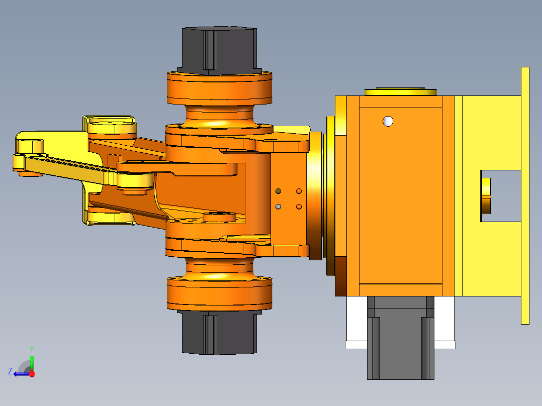 识别机械手sw17可编辑右视图