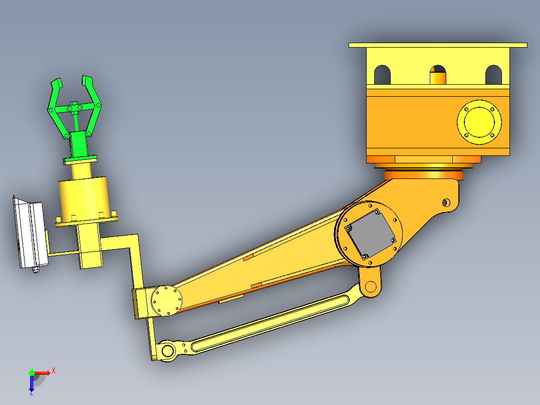 识别机械手sw17可编辑俯视图