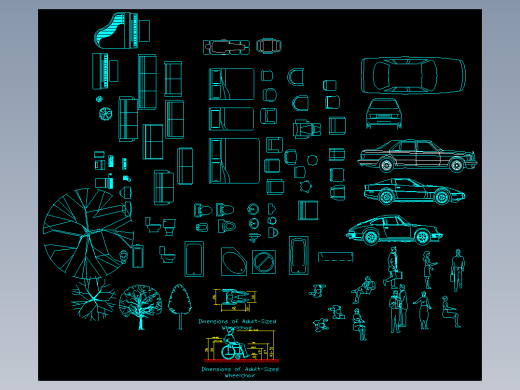 建筑设计及装潢设计常用图块（沙发）