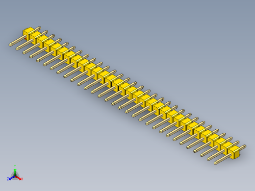 彩色公头100mil（2.54mm）系列-DS1021_yellow_1x31p_100mil_Type1_rev1.0