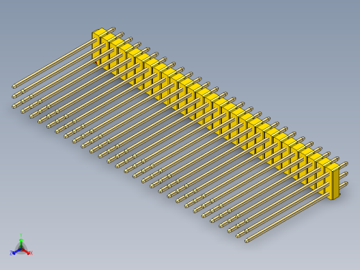 彩色公头100mil（2.54mm）系列-DS1021_yellow_3x28p_100mil_Type43_rev1.0
