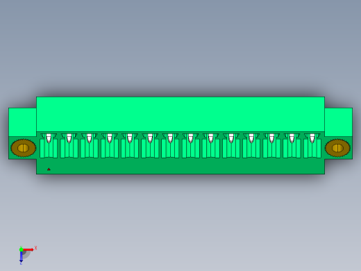 DEGSON 15EDG（公头） 3.5mm 螺钉锁紧，插拔式接线端子 FullPack-15EDGLM-3.5-14P-14-00AH俯视缩略图