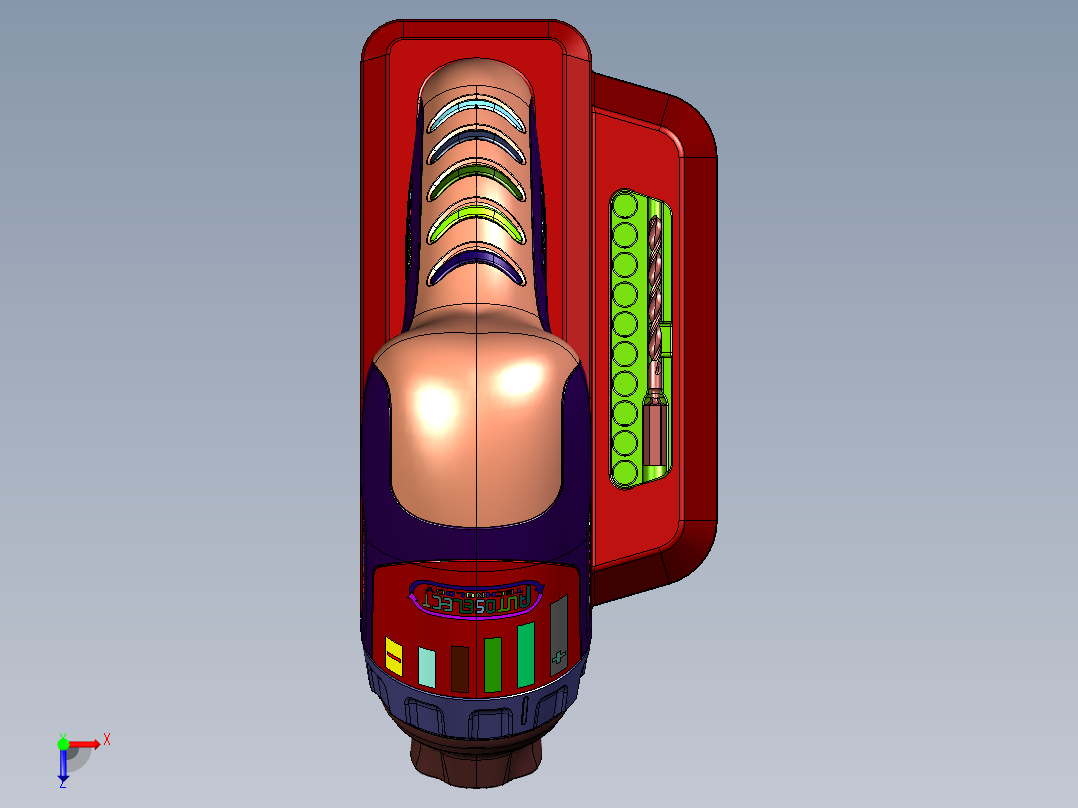 百得小巧型电动螺丝刀俯视图