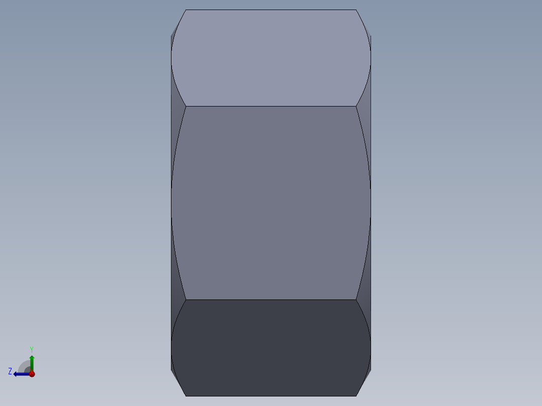 公制螺母-M24x3.SLDPRT右视图