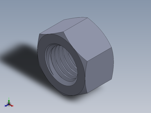公制螺母-M24x3.SLDPRT正等轴测缩略图