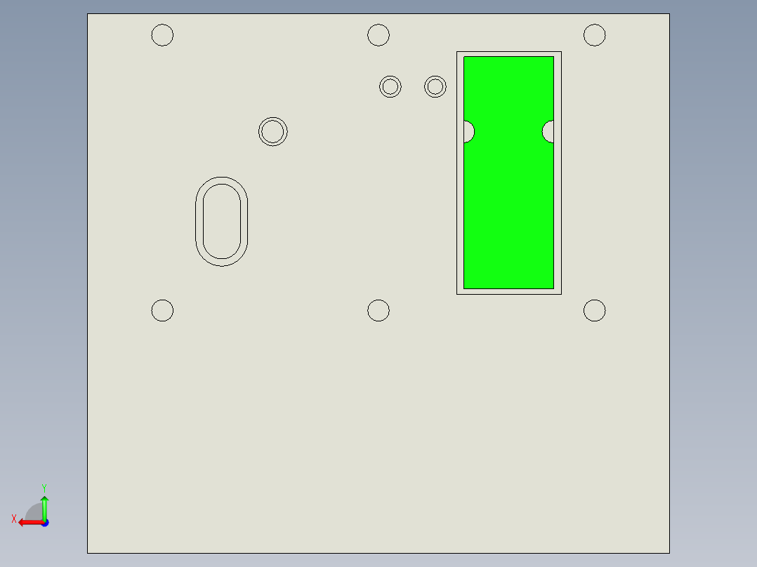 冲压垫片模具设计后视图