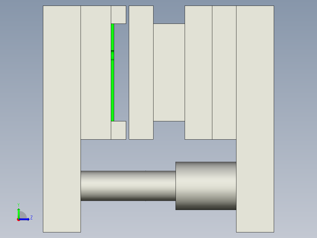 冲压垫片模具设计左视图