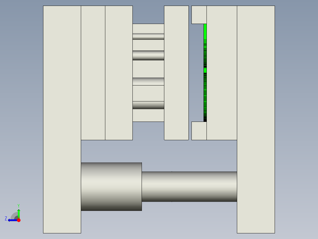 冲压垫片模具设计右视图