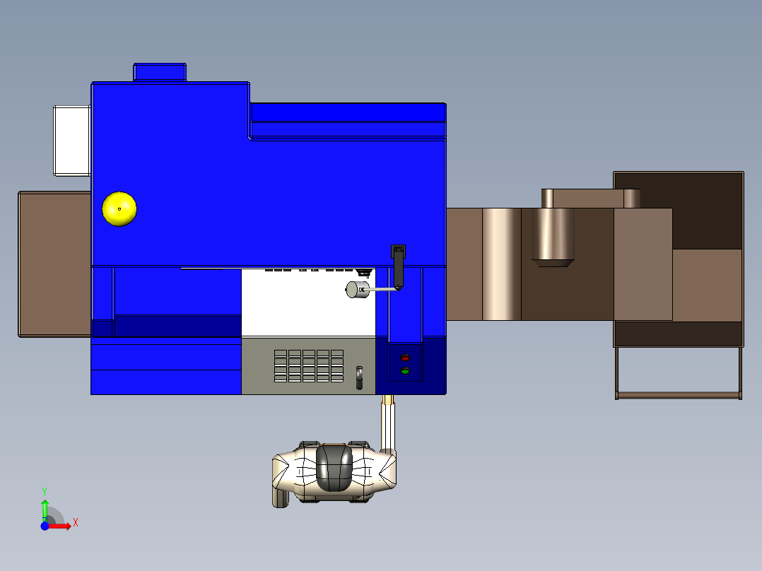 CNC 切割机设计前视图
