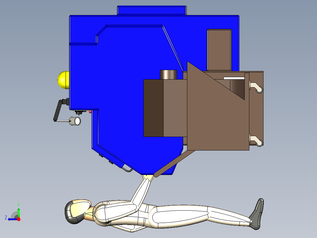 CNC 切割机设计右视图
