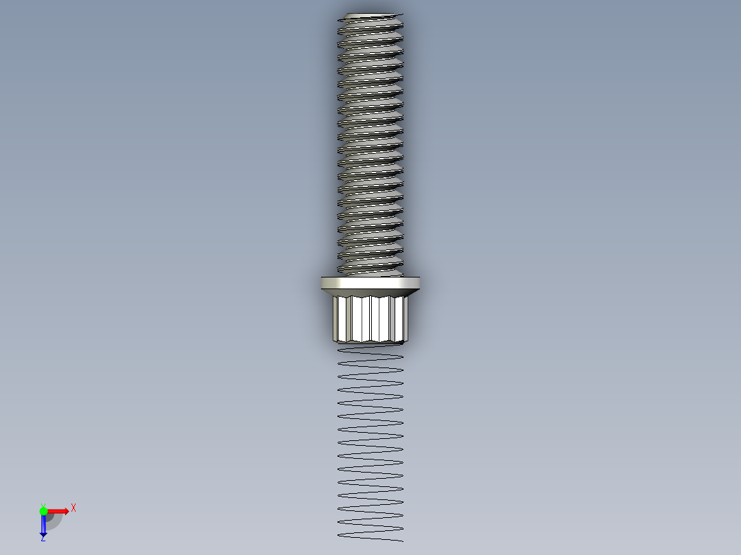 1-4in-20 1long 12-point screws.x_t俯视图