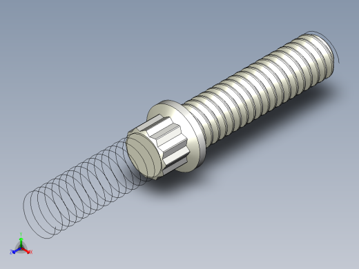 1-4in-20 1long 12-point screws.x_t正等轴测缩略图