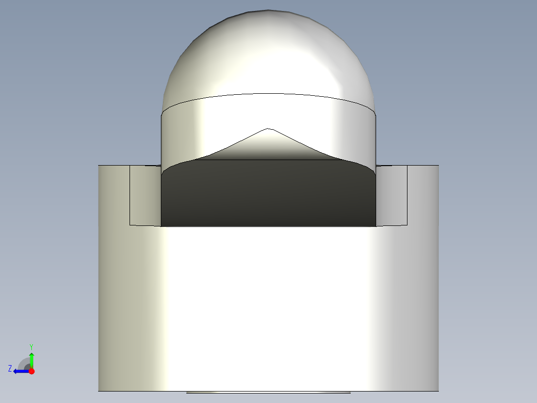 人體工學型把手ELC-3D多系列多零件图纸模型右视图