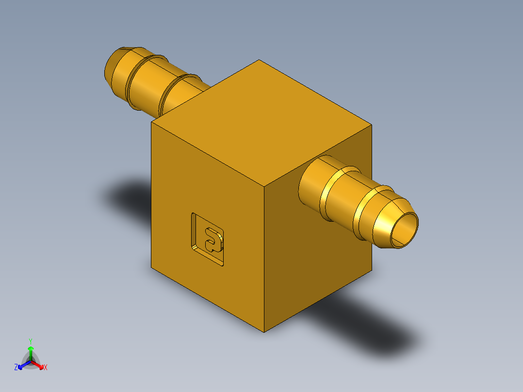 工业通用螺蚊管倒齿式工业硬管接头Female Branch Tee 237-4-2主视图