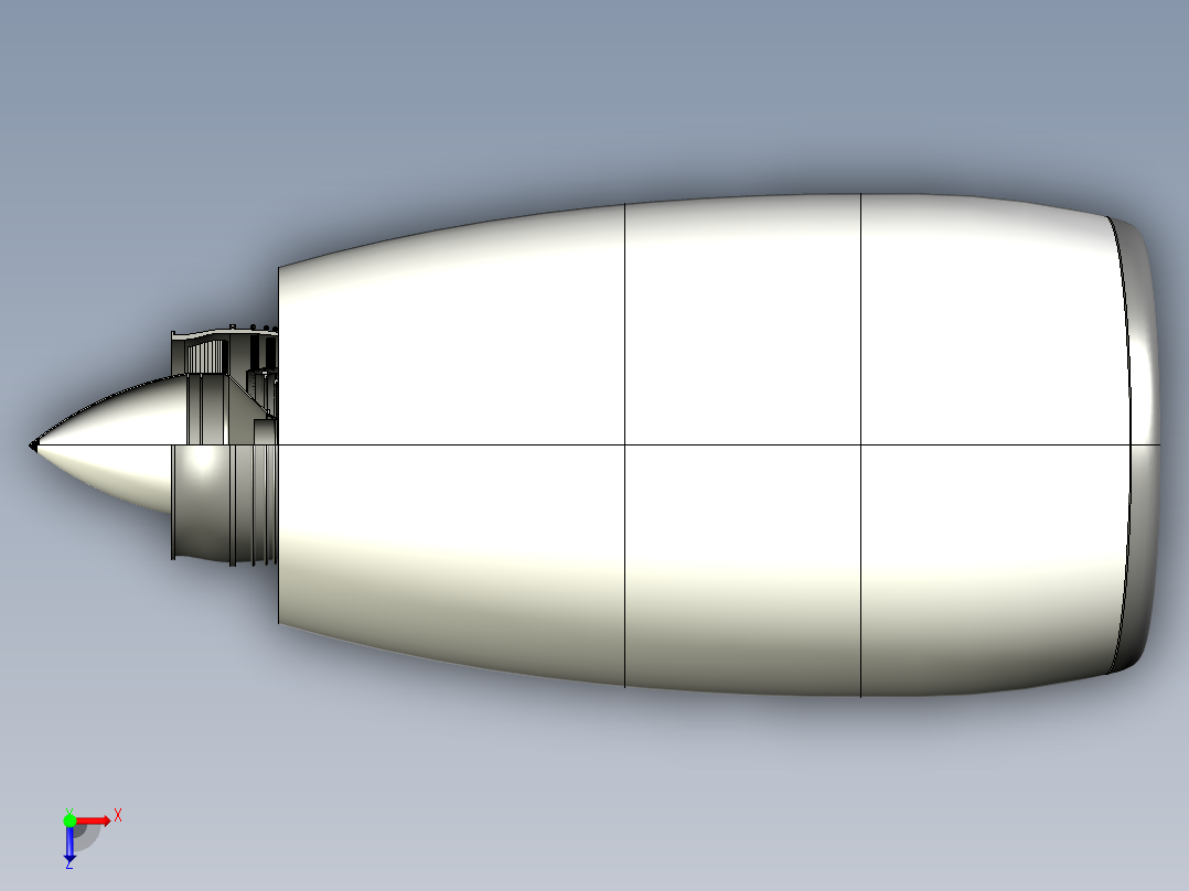 GP7200航空发动机俯视图