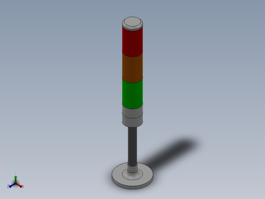 TPTL积层式警示灯TPSL4[TPSL4-3短]正等轴测缩略图