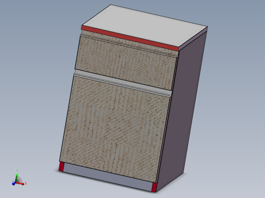 床头柜全套三维+CAD