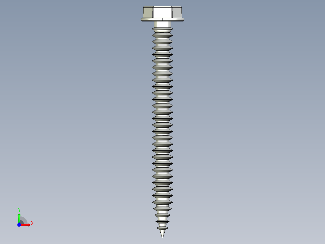 紧固件-STEP Hex Head Screw-02前视图