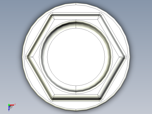 紧固件-STEP Hex Head Screw-02俯视缩略图