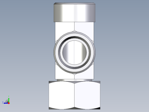 卡套式工业通用硬管接头EO_Swivel_nut_run_tee_EL18LOMDCF右视缩略图